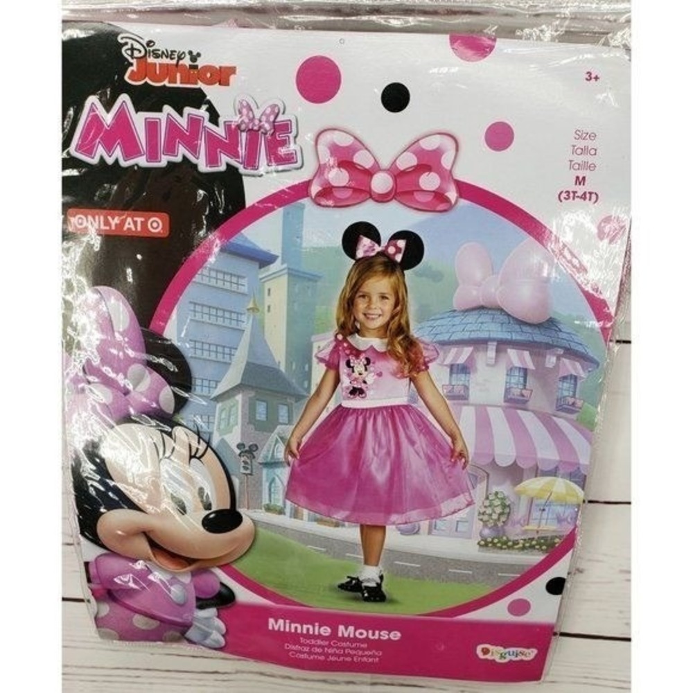 Disney Junior Minnie Mouse Dress Headpiece Size 3T-4T NWT